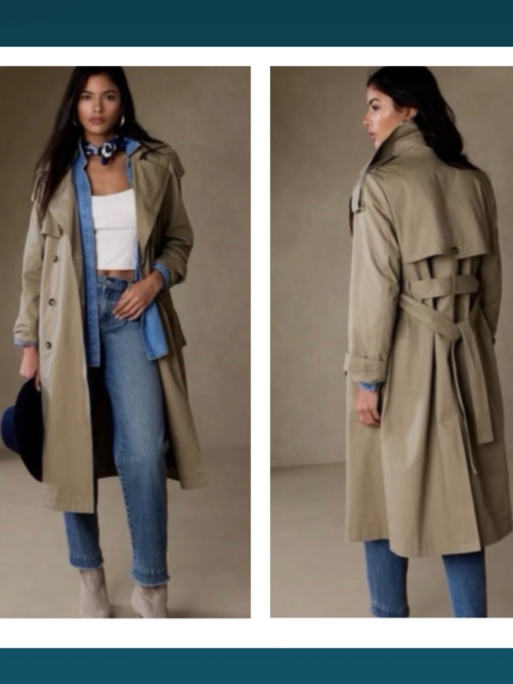 Banana Republic Classic Twill Trench In Sanded Khaki